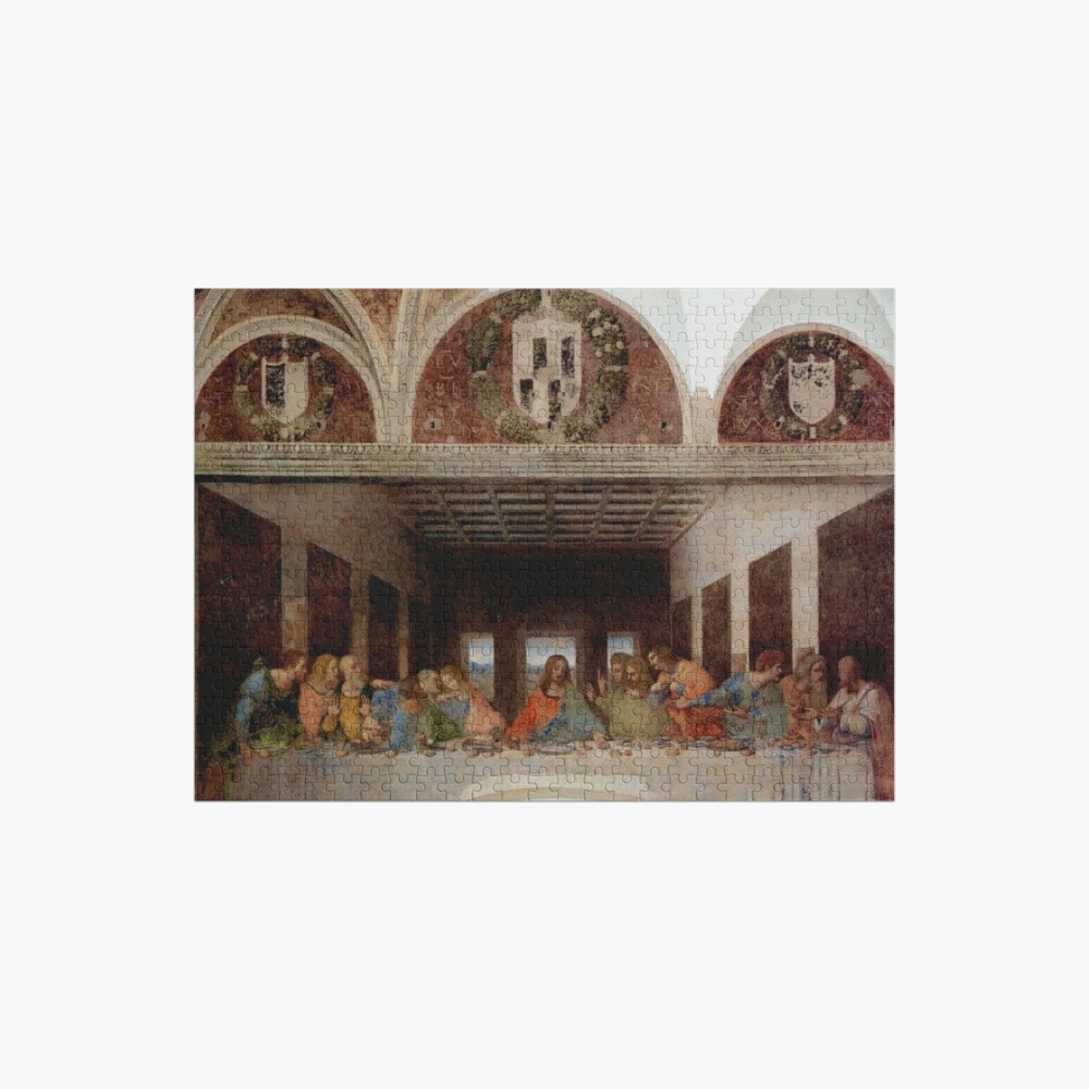 Leonardo da Vinci - The Last Supper, Da Vinci Religious Art Jigsaw  Puzzle for Sale by Gascondi