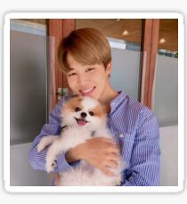 BTS Jimin with cute dog! Sticker