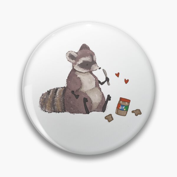 Item preview, Raccoon with Peanut Butter Toast designed and sold by catethebag.