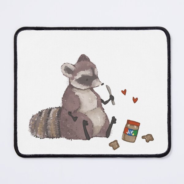 Item preview, Raccoon with Peanut Butter Toast designed and sold by catethebag.
