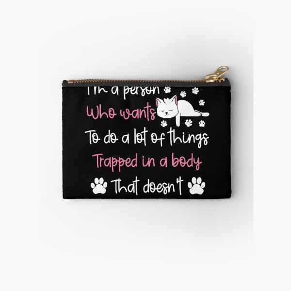 Item preview, Funny Lazy Cat: I'm A Person Who Wants To Do A Lot Of Things, Lazy Cat Quote designed and sold by AMINE  ★★★★★.
