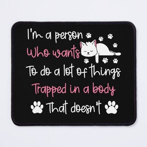 Item preview, Funny Lazy Cat: I'm A Person Who Wants To Do A Lot Of Things, Lazy Cat Quote designed and sold by AMINE ★★★★★.