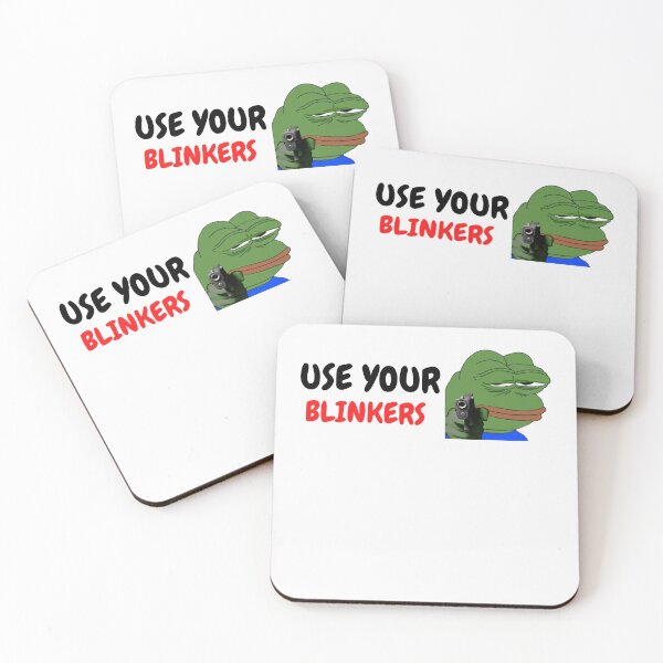Item preview, Use Your Blinkers Frog Bumper designed and sold by yeodesign  ⭐⭐⭐⭐⭐.
