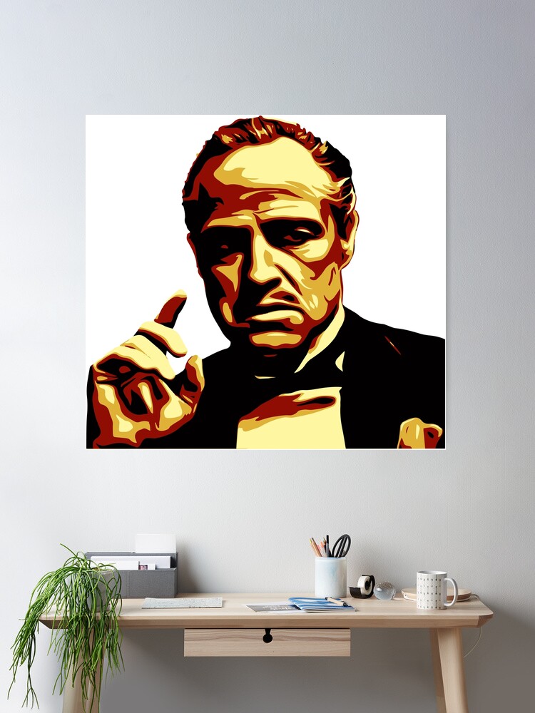 Poster Fatto A Mano Il Padrino - Graffiti Artistico Su Carta Acquerello 23x32,5 Cm - Foto 6