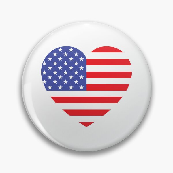Item preview, Love the USA, a big heart filled with the stars and stripes. designed and sold by martyfireball.