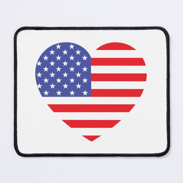Item preview, Love the USA, a big heart filled with the stars and stripes. designed and sold by martyfireball.