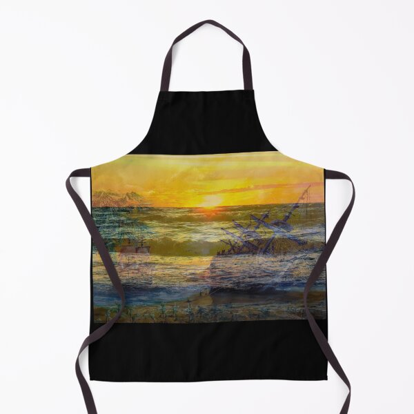 Item preview, Mixed Media: Sunset, seascape and oil painting, photo and painting by Marina Daniluka designed and sold by MariDaniArt.