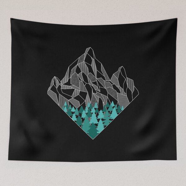 Item preview, Minimal Mountains Geometry Outdoor Hiking Nature designed and sold by BennetJaco.