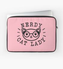 Nerdy Cat Lady Laptop Sleeve