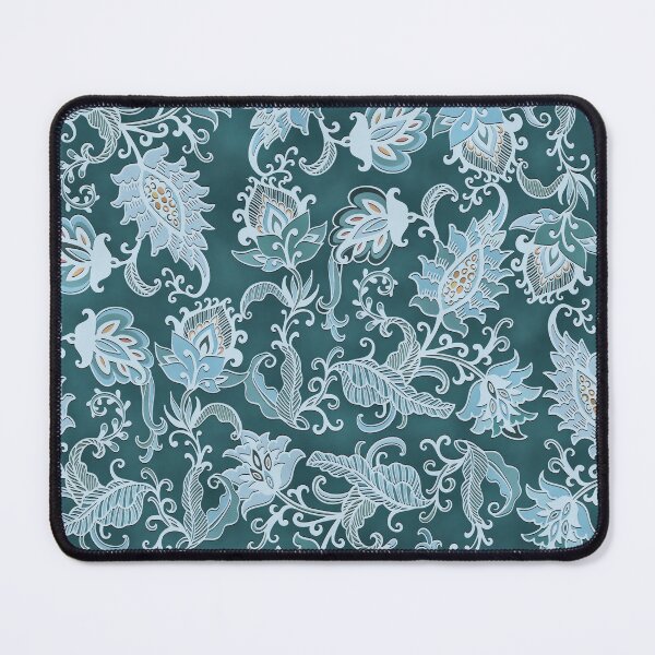 Item preview, Turquoise-marine floral ornament designed and sold by Daridara.