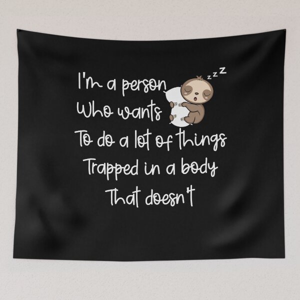 Item preview, Funny Lazy Sloth: I'm A Person Who Wants To Do A Lot Of Things,Lazy Sloth Quote designed and sold by AMINE  ★★★★★.