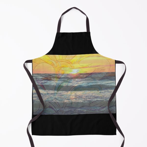 Item preview, Mixed Media: Sunset, seascape and oil painting, photo and painting by Marina Daniluka designed and sold by MariDaniArt.