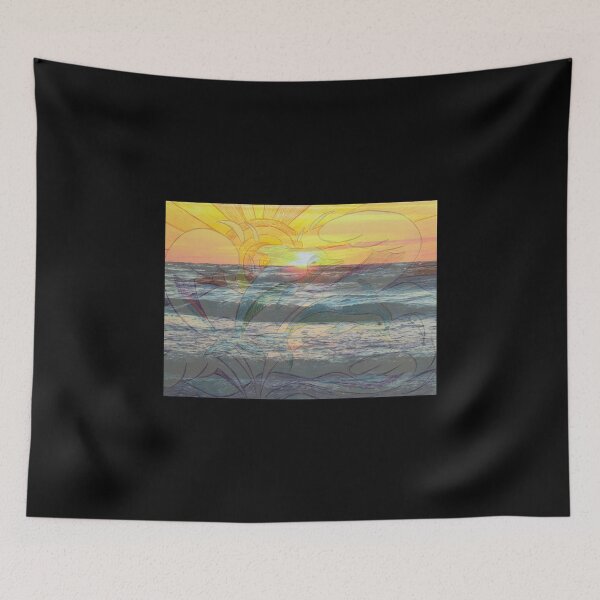 Item preview, Mixed Media: Sunset, seascape and oil painting, photo and painting by Marina Daniluka designed and sold by MariDaniArt.