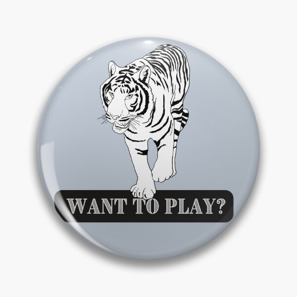Item preview, Tiger design lets people know you are looking for someone to play with. You are looking for a good fun time.  designed and sold by tranquilbeach.