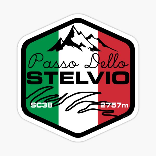 Stelvio Pass Stickers Sticker for Sale by lolotees