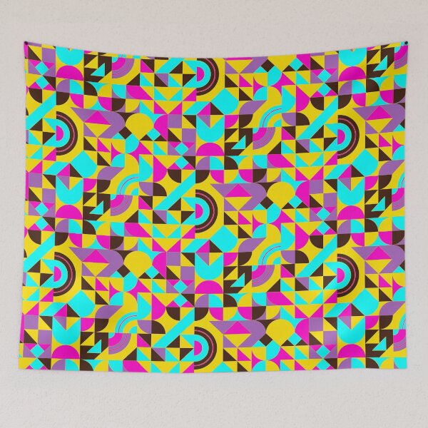Item preview, geometric colorful patterns conceptual Art - Abstract Neo Geo graphic design designed and sold by Design Repo.