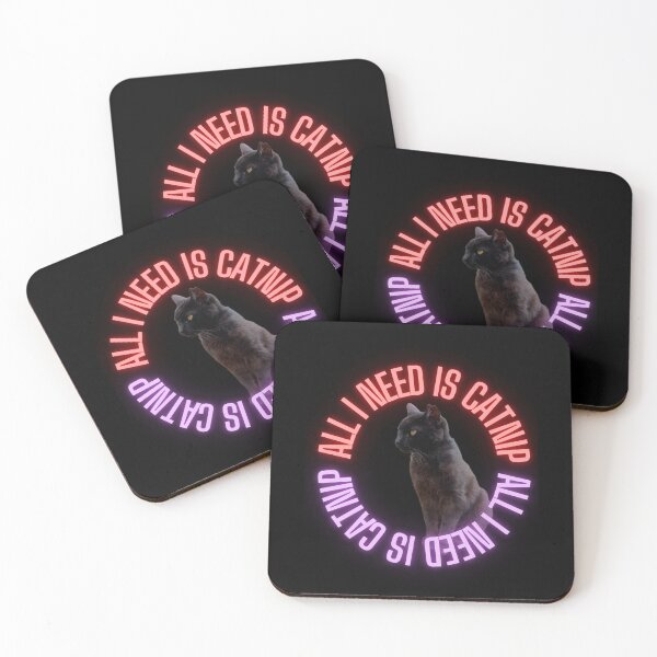 Item preview, All I need is catnip - blackcat - meowmeow designed and sold by boomantique.