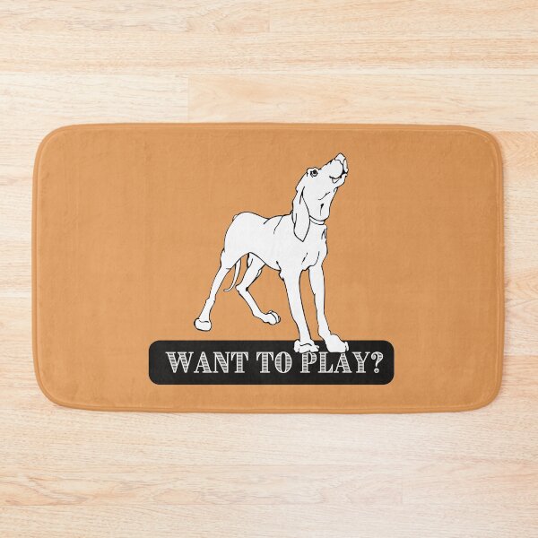 Item preview, Hound dog design lets people know you are looking for a game. Perhaps football or a game of fetch? designed and sold by tranquilbeach.