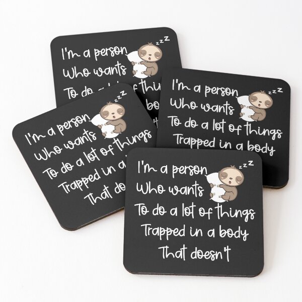 Item preview, Funny Lazy Sloth: I'm A Person Who Wants To Do A Lot Of Things,Lazy Sloth Quote designed and sold by AMINE  ★★★★★.