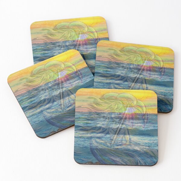 Item preview, Mixed Media: Sunset, seascape and oil painting, photo and painting by Marina Daniluka designed and sold by MariDaniArt.