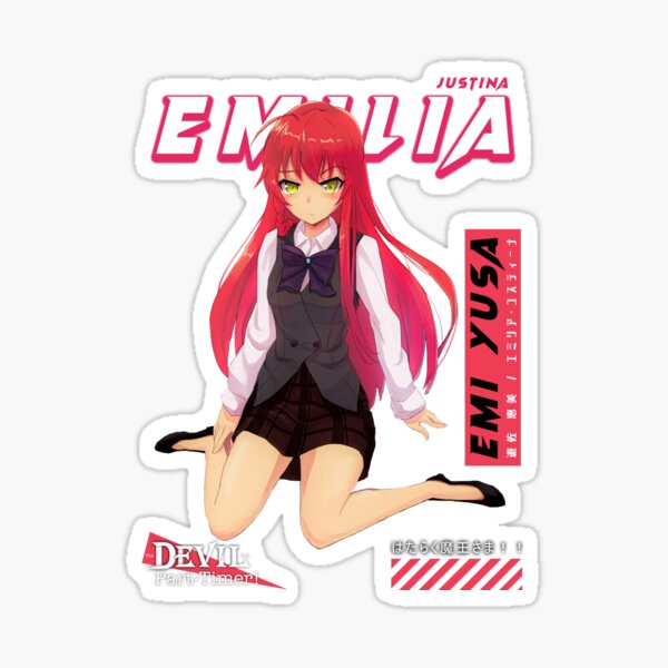 Emi Yusa Hataraku Maou Sama Stickers for Sale