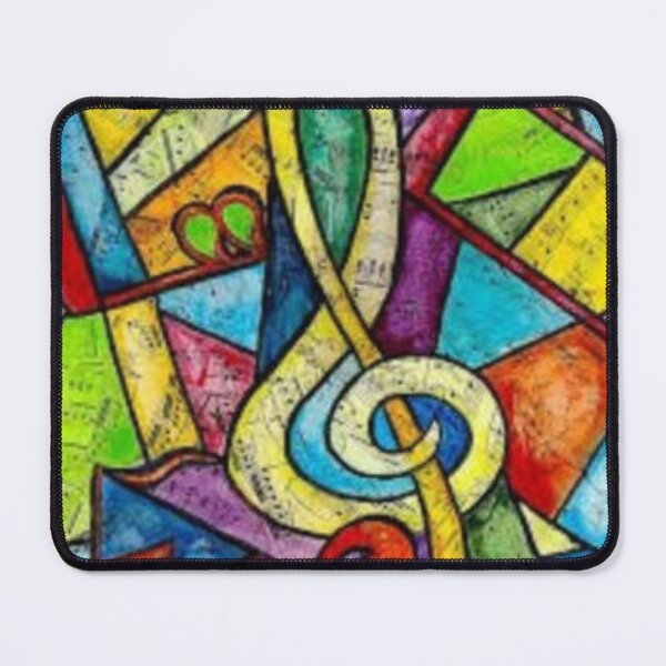 Item preview, Muli colored musical note symbol which has small music notes in the background  designed and sold by Arteartz.