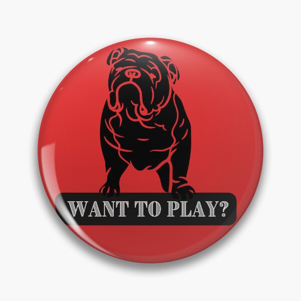 Item preview, Bulldog design lets people know you are looking for a game. Perhaps football or a game of fetch?? designed and sold by tranquilbeach.