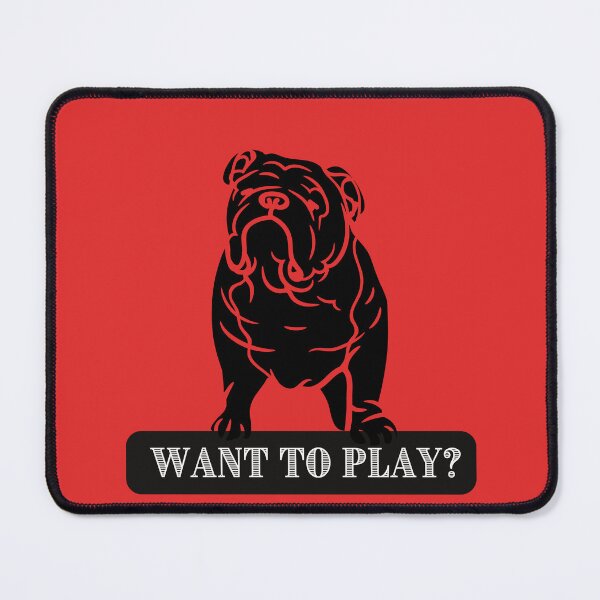 Item preview, Bulldog design lets people know you are looking for a game. Perhaps football or a game of fetch?? designed and sold by tranquilbeach.