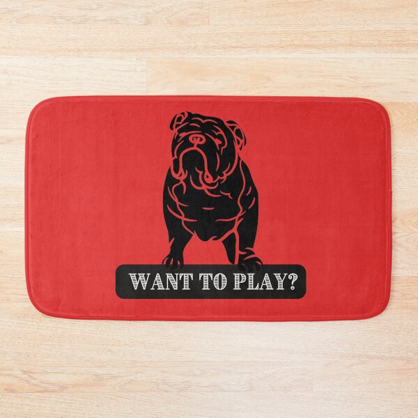 Item preview, Bulldog design lets people know you are looking for a game. Perhaps football or a game of fetch?? designed and sold by tranquilbeach.