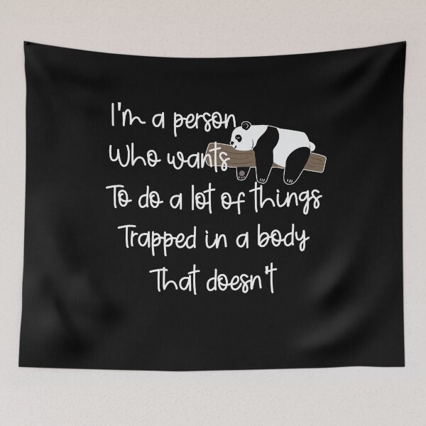 Item preview, Funny Lazy Panda: I'm A Person Who Wants To Do A Lot Of Things, Lazy Panda Quote designed and sold by AMINE  ★★★★★.