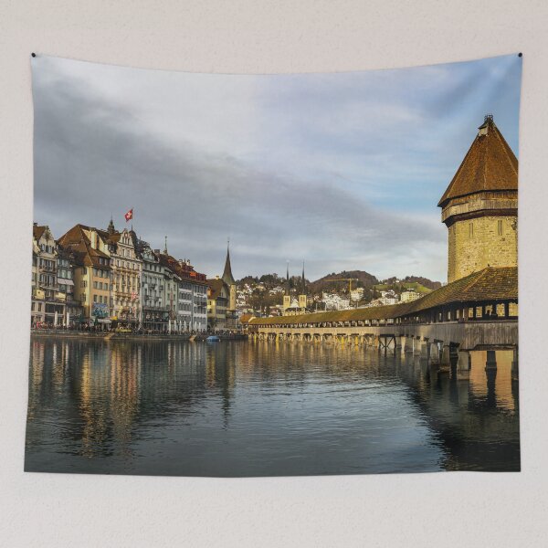 Item preview, Editorial: 25th February 2017: Luzern, Switzerland. Old center of Luzern street view designed and sold by Alexander Sorokopud.