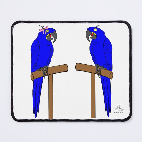 Item preview, Crazy Bird Person with Hyacinth Macaws designed and sold by Laughing Parrot Studio.