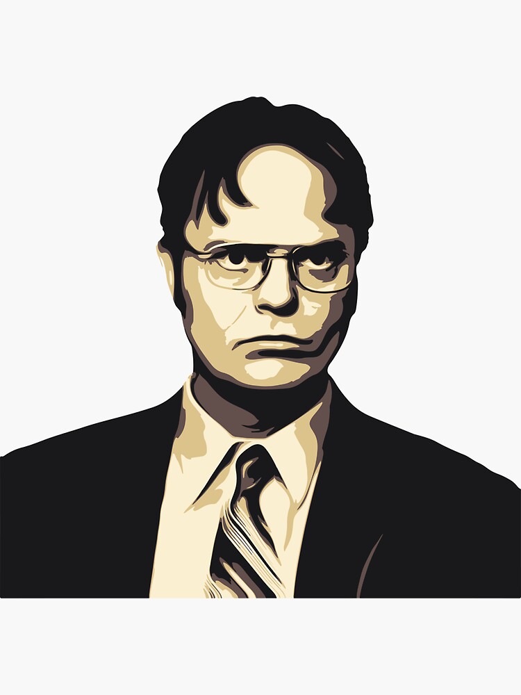 Dwight Schrute The Office Sticker For Sale By Skraps Ink Redbubble