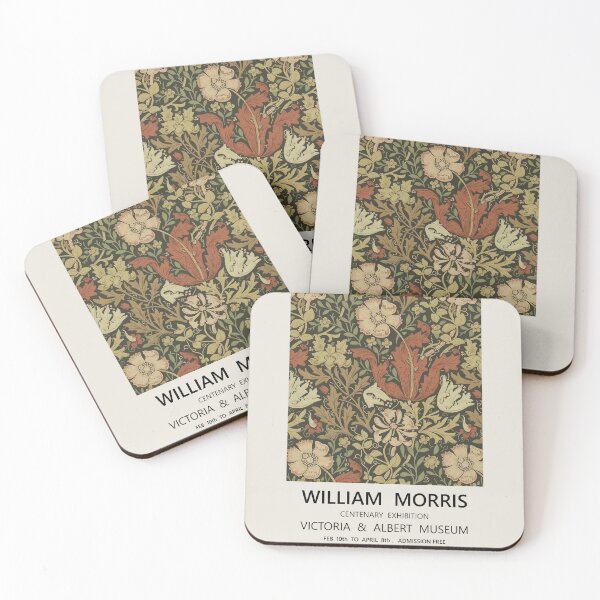 Item preview, William Morris Exhibition Poster, Art Nouveau, Victoria and Albert Museum, Morris Flower Pattern designed and sold by artsyaman1.