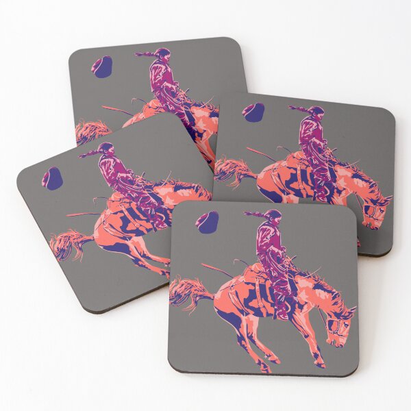 Item preview, Bronco Rider 2: Sunset Orange & Burgundy designed and sold by Zia Frazier.
