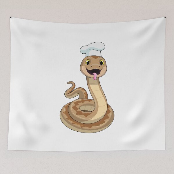 Item preview, Snake as Cook with Chef hat designed and sold by Snabdesign84.