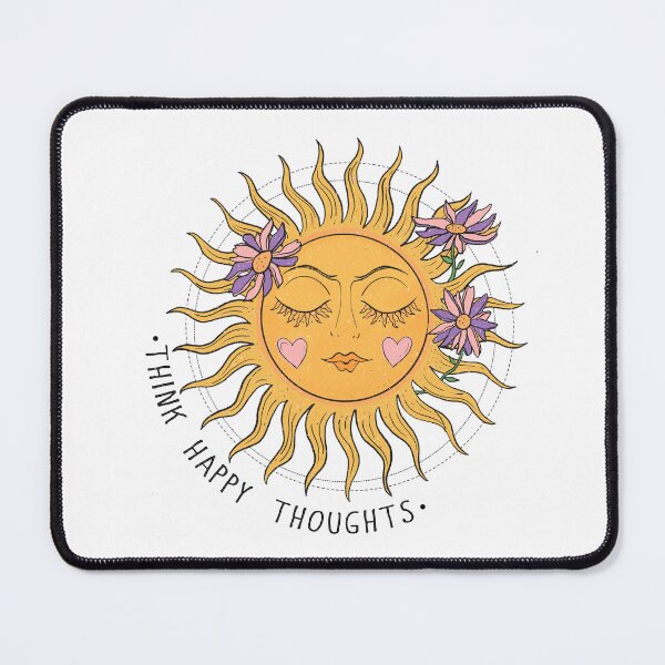 Item preview, Think Happy Thoughts Retro Vintage 80s 70's Hippie Designs designed and sold by Beautiful Habits.