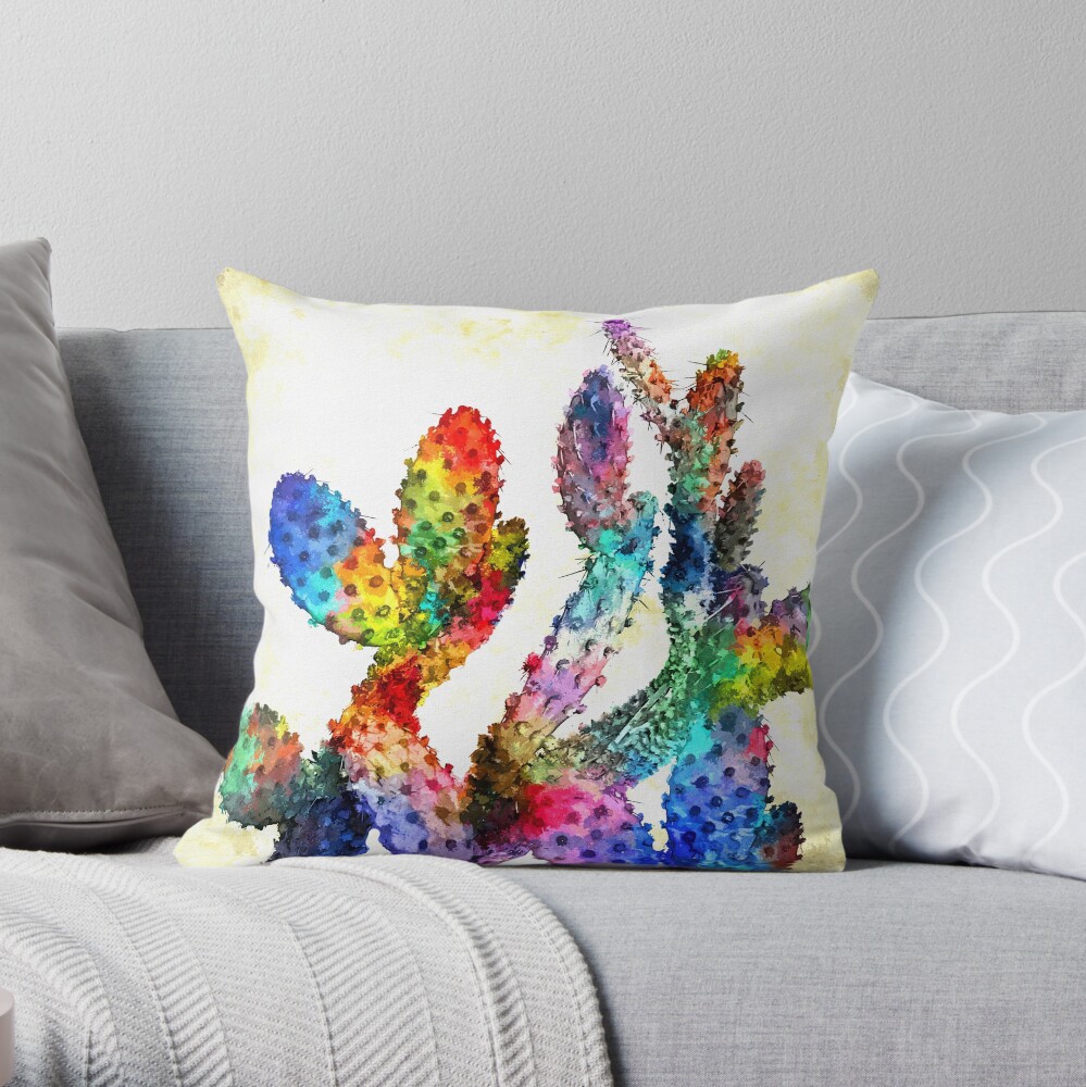 Cacti Throw Pillow