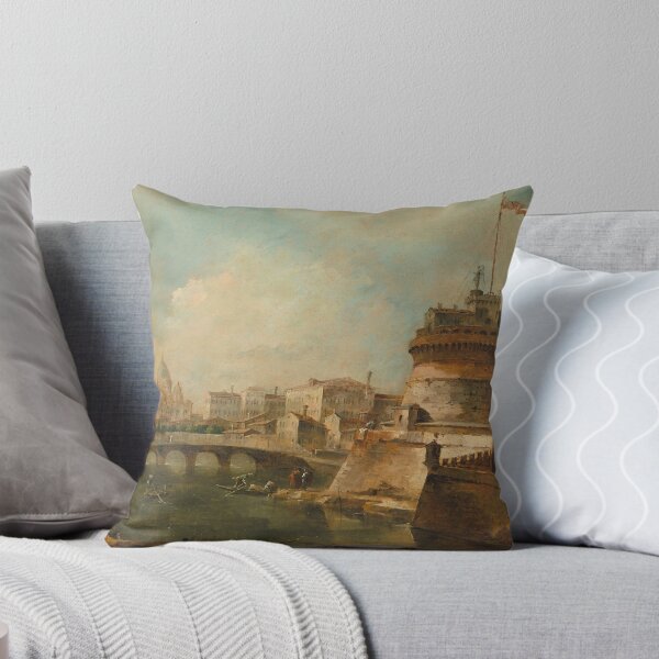 Item preview, Fanciful View of the Castel Sants Angelo, Rome | Francesco Guardi | 1785 Cityscape Art designed and sold by CJET.