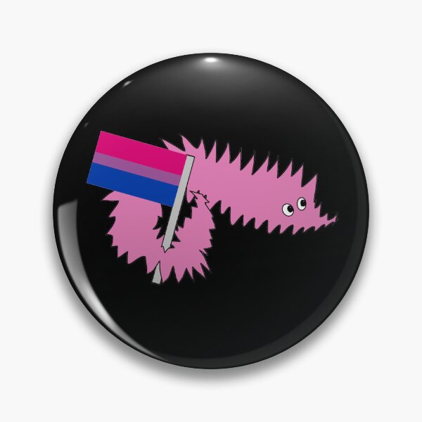 Item preview, worm with bi flag designed and sold by wormwithastring.