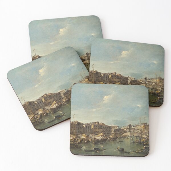 Item preview, Grand Canal with the Rialto Bridge, Venice | Francesco Guardi | 1780 Cityscape Art designed and sold by CJET.