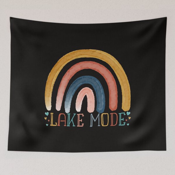 Item preview, Rainbow Lake Mode Boat Travel, Lake Trip Vacation Summer Lake Life designed and sold by Dream-bubble.
