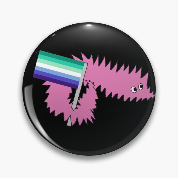 Item preview, worm with gay men flag designed and sold by wormwithastring.