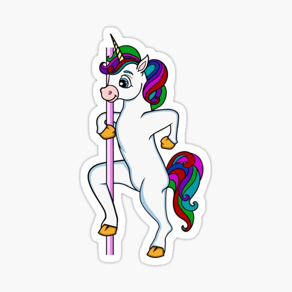 Unicorn, Dancing Unicorn, Pole Dancing Unicorn, Dancing Unicorn, Pole  Dancer Unicorn, Gift Idea For Unicorn Lovers, Cute Unicorn, Whimsical Gift  Ideas Sticker for Sale by CreativeCranium