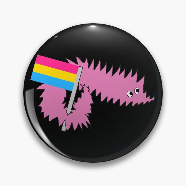Item preview, worm with pan flag designed and sold by wormwithastring.
