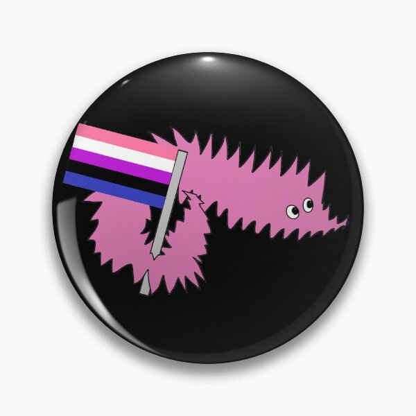Item preview, worm with gender fluid flag designed and sold by wormwithastring.