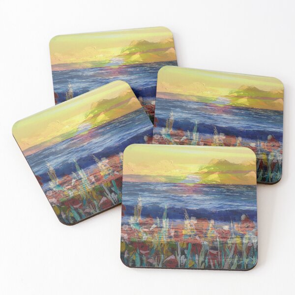 Item preview, Mixed Media: Sunset, seascape and oil painting, photo and painting by Marina Daniluka designed and sold by MariDaniArt.