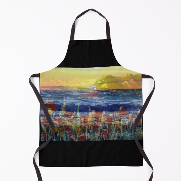 Item preview, Mixed Media: Sunset, seascape and oil painting, photo and painting by Marina Daniluka designed and sold by MariDaniArt.