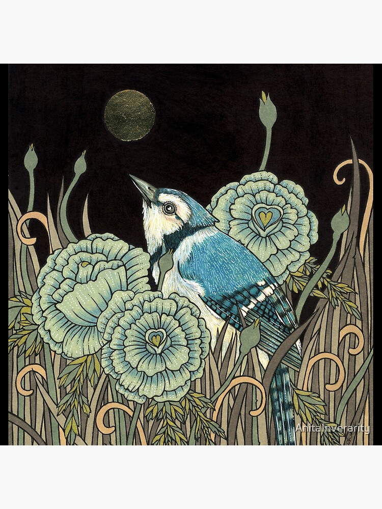 Thumbnail 4 of 4, Pillow, Blue Jay designed and sold by AnitaInverarity.