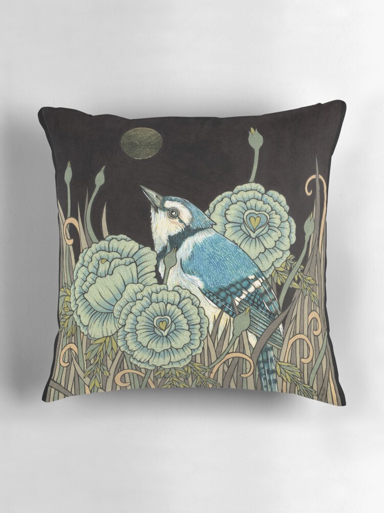 Thumbnail 3 of 4, Pillow, Blue Jay designed and sold by AnitaInverarity.